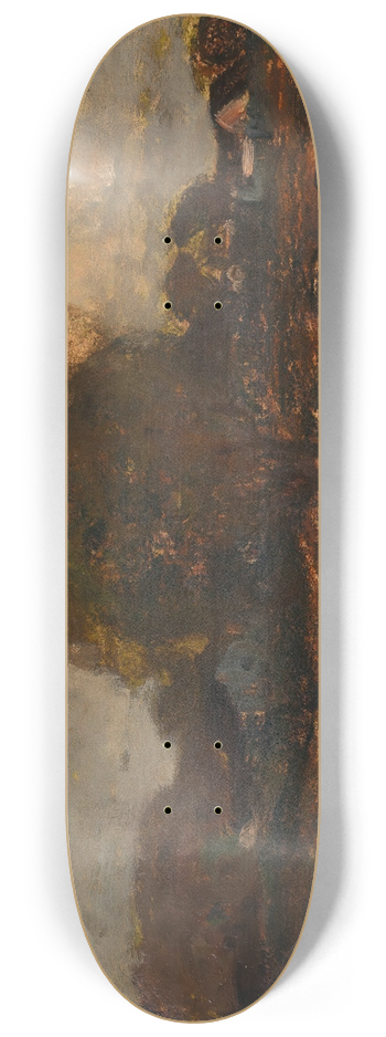 Adolf Hlzel - Flusslandschaft mit Dorf 8.25 inch art skate deck