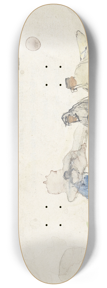 Adolf le Comte - Drie werklieden 8.25 inch art skate deck