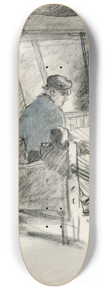 Adolf le Comte - Een wever aan zijn weefgetouw 8.25 inch art skate deck
