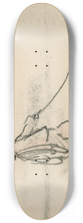 Adolf le Comte - Man een touw trekkend 8.25 inch art skate deck