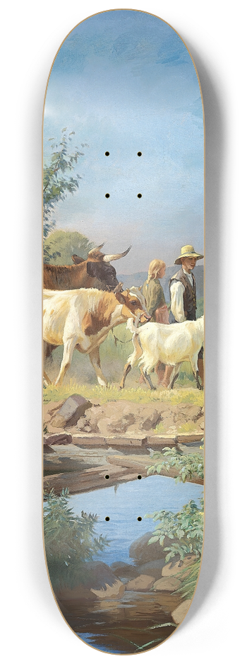 Adolf Mackeprang - Over broen 8.25 inch art skate deck