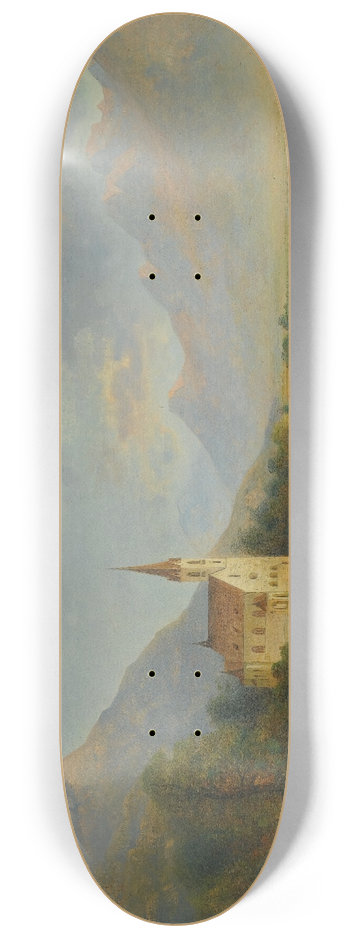 Adolf Obermllner - The New Parish Church In Schaan 8.25 inch art skate deck