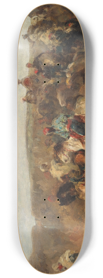 Adolf Schreyer - Arabische Reiter am Fluss 8.25 inch art skate deck
