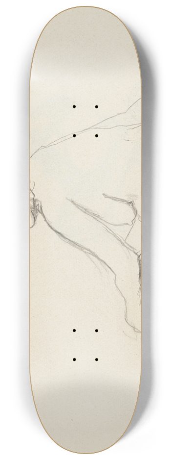 Adolf Sternschuss - akt siedzcej kobiety 8.25 inch art skate deck