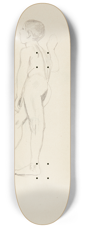 Adolf Sternschuss - akt stojcego chopca 8.25 inch art skate deck