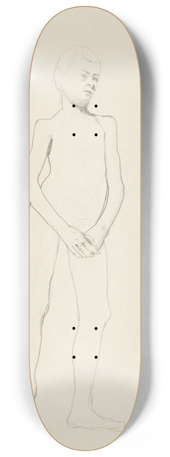 Adolf Sternschuss - akt stojcego mczyzny 8.25 inch art skate deck