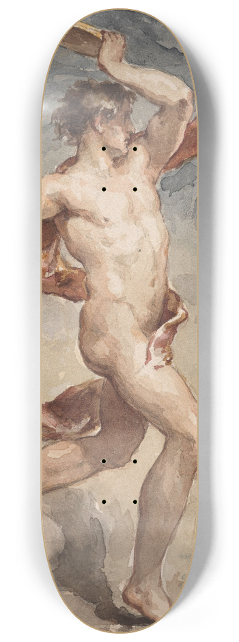Adolphe Lonard De Mol - Allegorical Figure 8.25 inch art skate deck