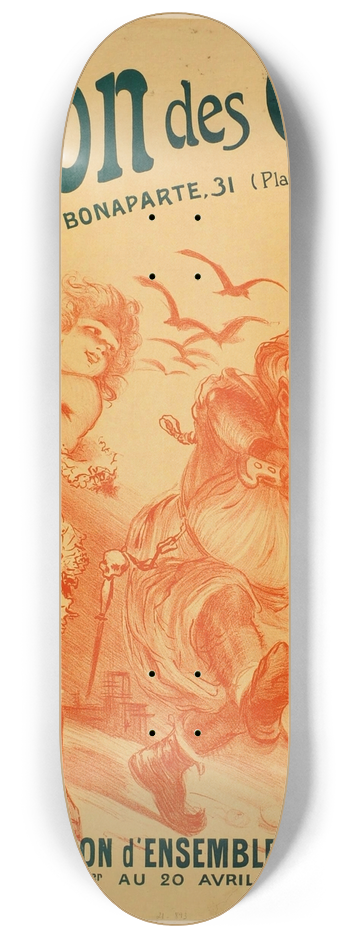 Adolphe Lon Willette - Salon des Cent 8.25 inch art skate deck