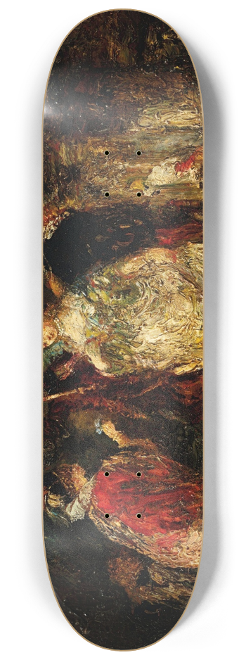Adolphe Monticelli - Elegant women in a park 8.25 inch art skate deck
