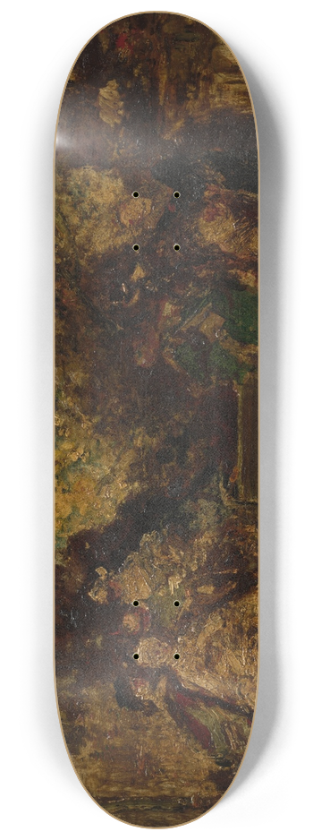 Adolphe Monticelli - Figures on a Terrace 8.25 inch art skate deck