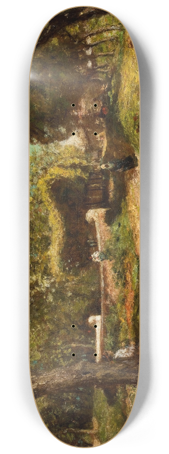 Adolphe Monticelli - Paysage anim de petits personnages 8.25 inch art skate deck