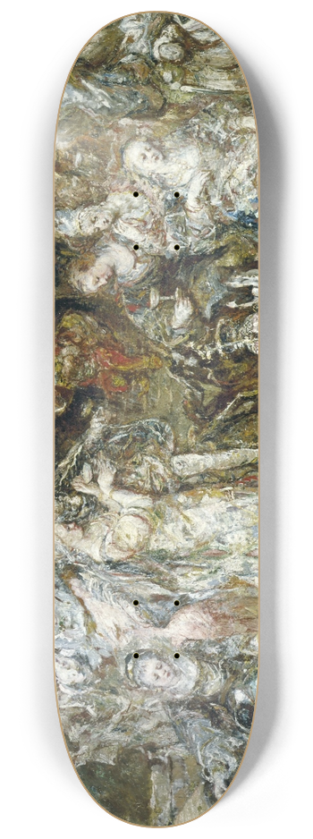 Adolphe Monticelli - Runion dans un parc au temps des Valois 8.25 inch art skate deck