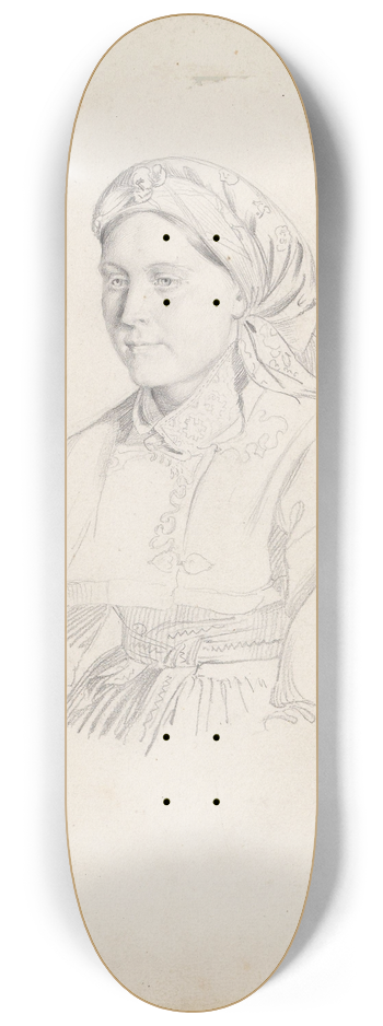 Adolph Tidemand - Anna Hansdatter, Heddal 8.25 inch art skate deck