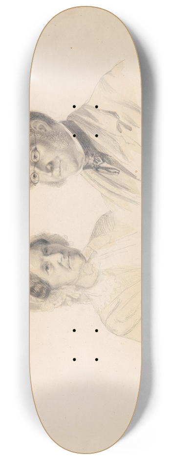 Adolph Tidemand - Double portrait 8.25 inch art skate deck