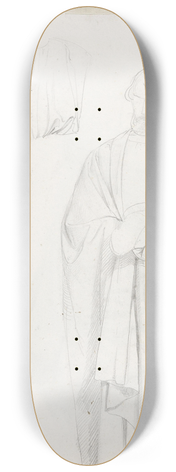 Adolph Tidemand - Draperistudier 8.25 inch art skate deck