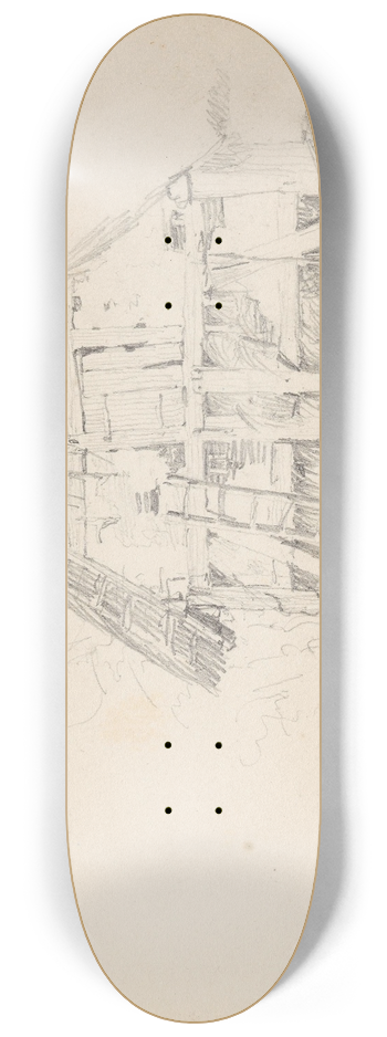 Adolph Tidemand - Falleferdig uthus 8.25 inch art skate deck