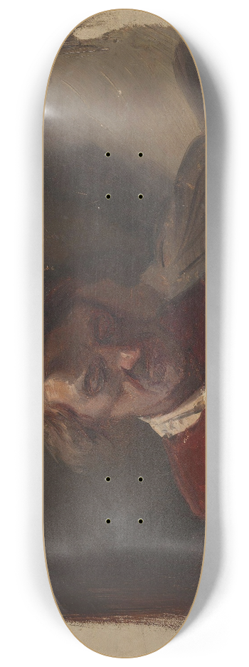 Adolph Tidemand - Farmer. Study for Low Church Devotion 8.25 inch art skate deck