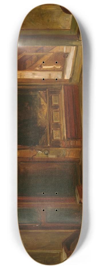 Adolph Tidemand - Farm Interior from Sandak 8.25 inch art skate deck
