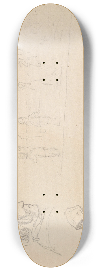 Adolph Tidemand - Figurstudier 8.25 inch art skate deck