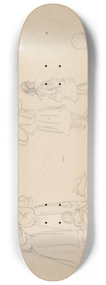 Adolph Tidemand - Figurstudier 8.25 inch art skate deck