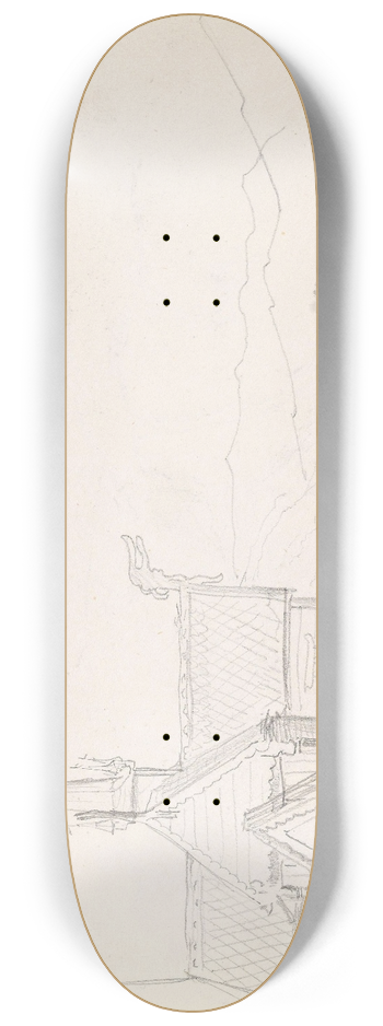 Adolph Tidemand - Garmo kirke 8.25 inch art skate deck