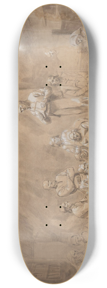 Adolph Tidemand - Haugianerne 8.25 inch art skate deck