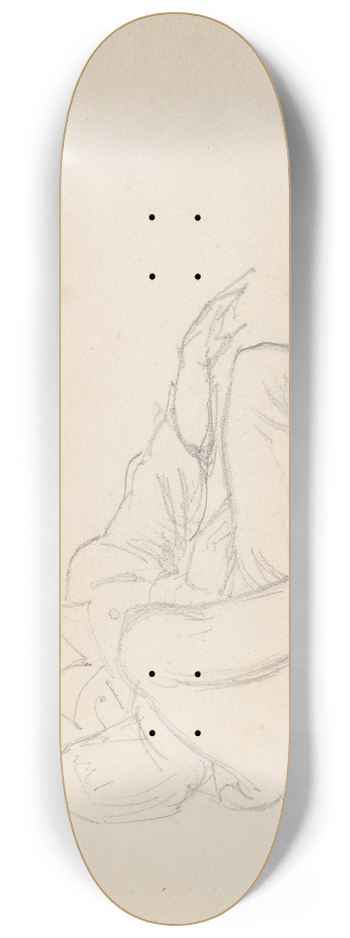 Adolph Tidemand - Hvilende mannsfigur 8.25 inch art skate deck