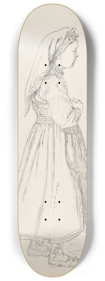 Adolph Tidemand - Ingeborg Svendsdatter Lillemoen, Heddal 8.25 inch art skate deck