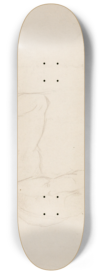 Adolph Tidemand - Knelende mannsakt 8.25 inch art skate deck