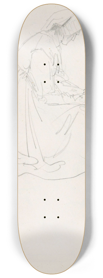 Adolph Tidemand - Kvinne med foldede hender 8.25 inch art skate deck