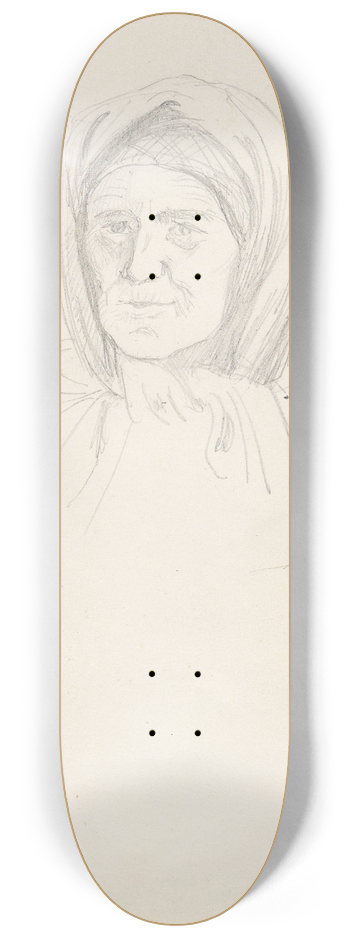 Adolph Tidemand - Kvinneportrett 8.25 inch art skate deck