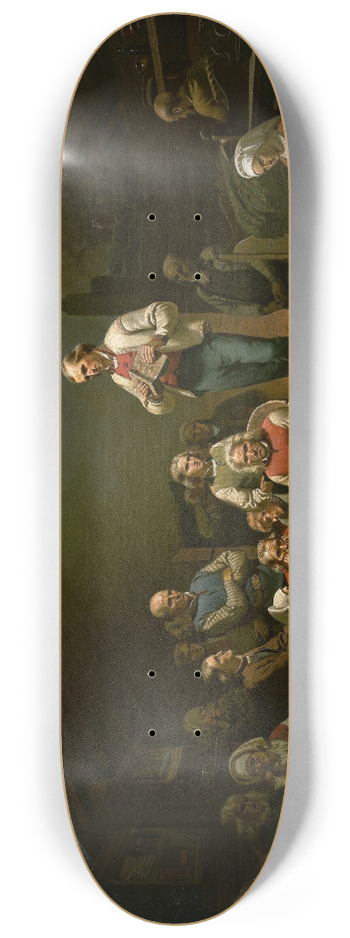 Adolph Tidemand - Low Church Devotion 8.25 inch art skate deck