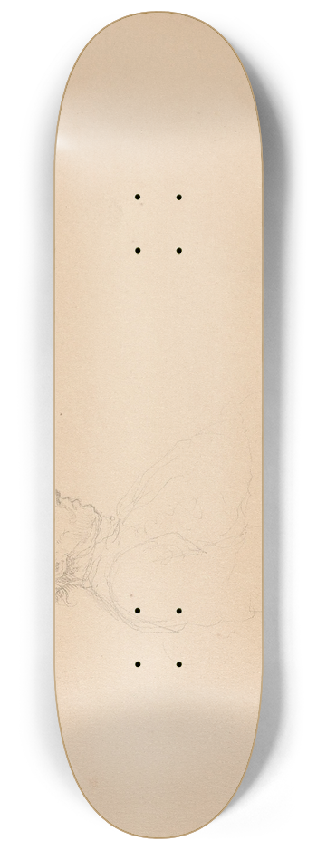 Adolph Tidemand - Mannsfigur i profil 8.25 inch art skate deck