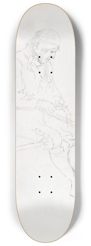 Adolph Tidemand - Mann som spikker 8.25 inch art skate deck