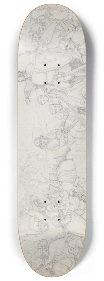 Adolph Tidemand - Olav den hellige omstyrter Torsbildet p Hundorp 8.25 inch art skate deck