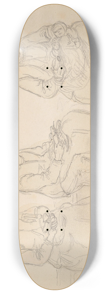 Adolph Tidemand - Sittende kvinner, Mora 8.25 inch art skate deck