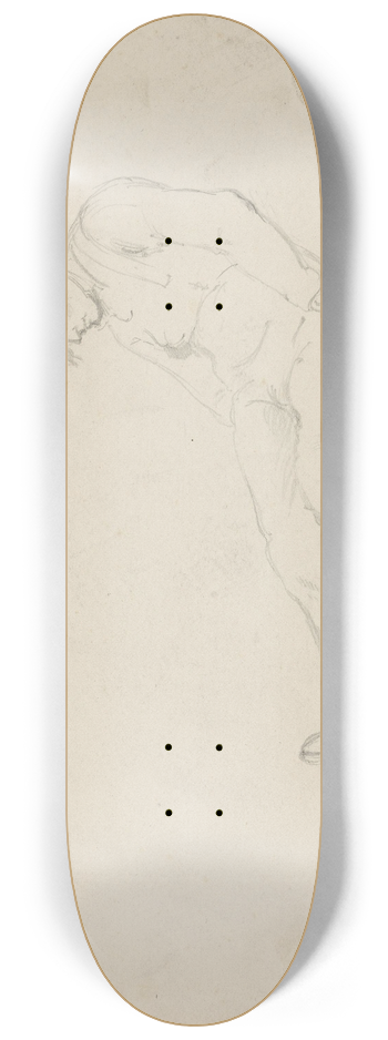 Adolph Tidemand - Sittende mann som sover 8.25 inch art skate deck