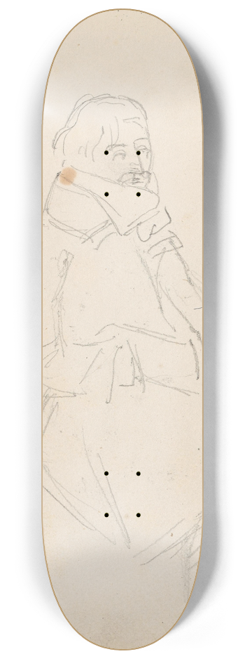 Adolph Tidemand - Sitting man 8.25 inch art skate deck