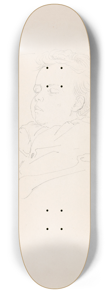 Adolph Tidemand - Sovende barn 8.25 inch art skate deck