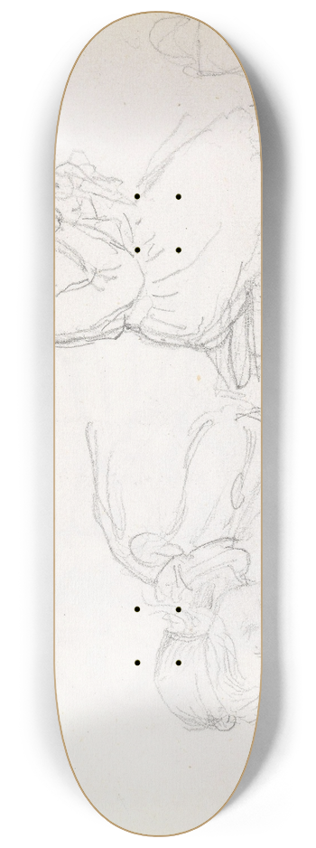 Adolph Tidemand - Studier av eldre kvinne 8.25 inch art skate deck