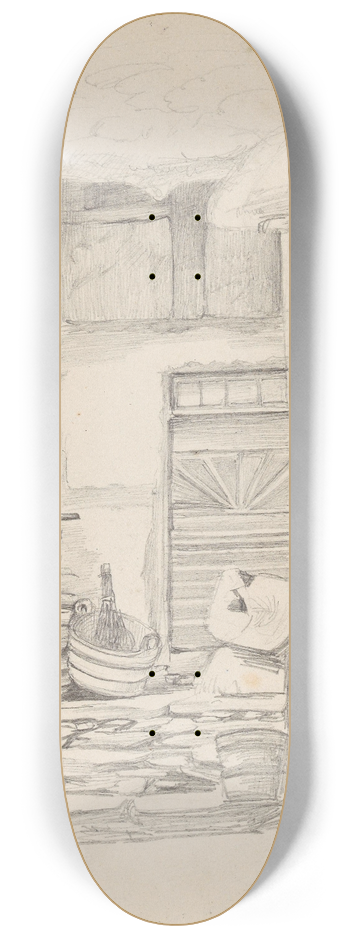 Adolph Tidemand - Uthus, Kreuzberg 8.25 inch art skate deck