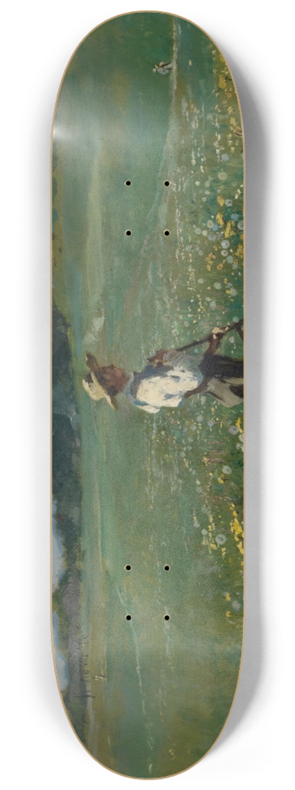 Frank Buchser - Reaper in a Flowery Meadow 8.25 inch art skate deck