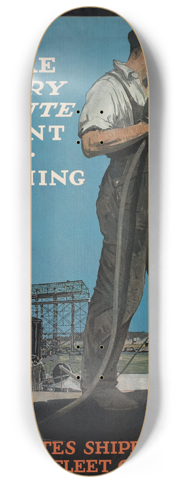 Adolph Treidler - Make every minute count for Pershing 8.25 inch art skate deck