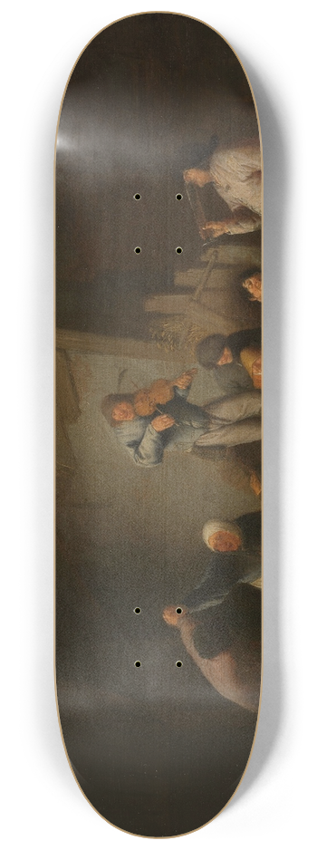 Adriaen van Ostade - Dancing Couple 8.25 inch art skate deck