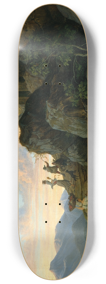 Adrian Ludwig Richter - Civitella (Evening) 8.25 inch art skate deck
