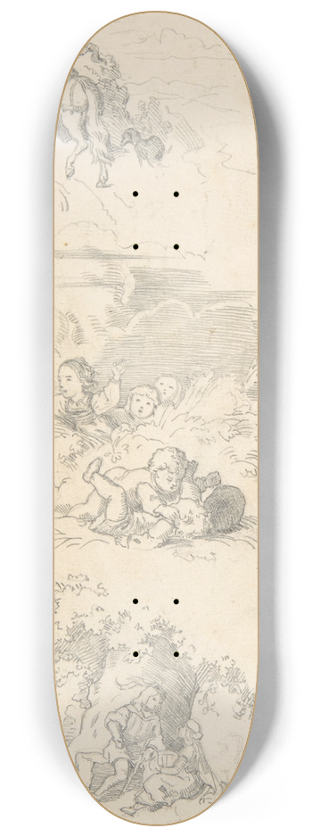 Adrian Ludwig Richter - Three Designs for Book Illustrations 8.25 inch art skate deck