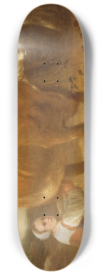 Aelbert Cuyp - A Milkmaid With A Cow 8.25 inch art skate deck