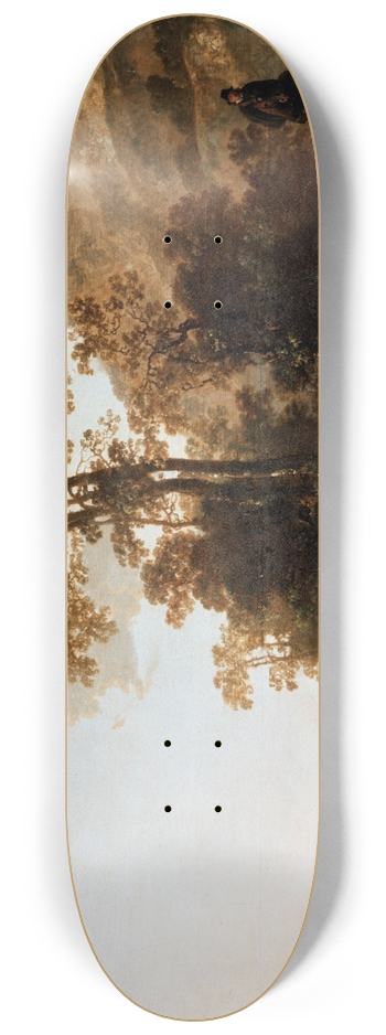 Aelbert Cuyp - An Evening Ride near a River 8.25 inch art skate deck