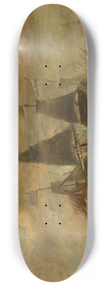 Aert Anthonisz - Sea battle 8.25 inch art skate deck