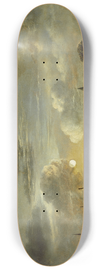 Aert van der Neer - Canal Scene by Moonlight 8.25 inch art skate deck